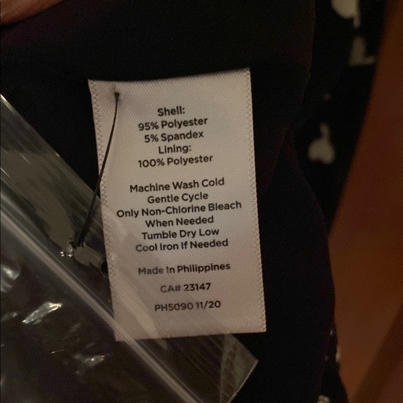 Talbots Black and White Ruffled V-Neck Midi Sundress - Picture 10 of 10